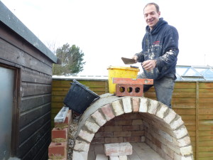 Pete, our fab brickie